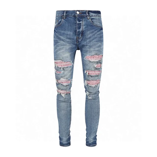 Unbranded Jeans Distressed skinny with graphic and patch details product detail image 13