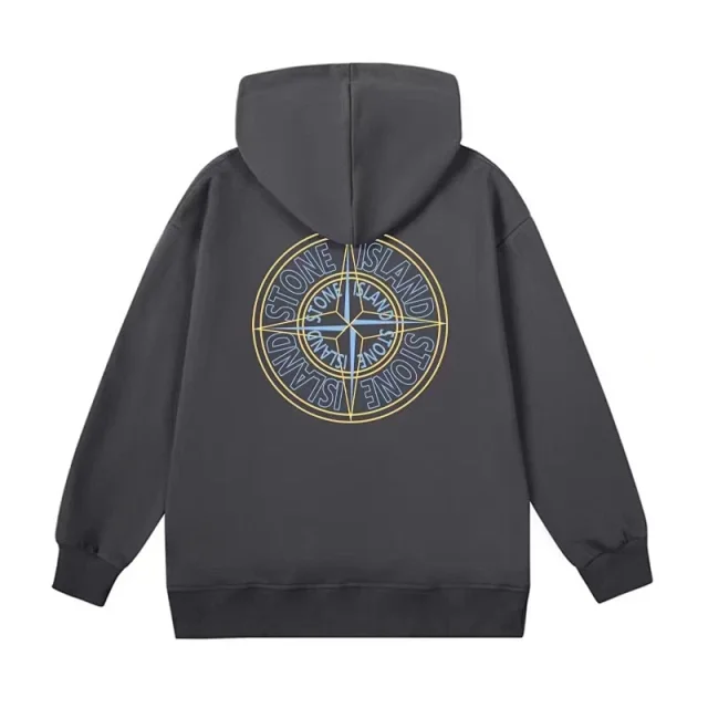 Stone Island Hoodies & Sweatshirts Hooded sweatshirt with compass back print product detail image 11