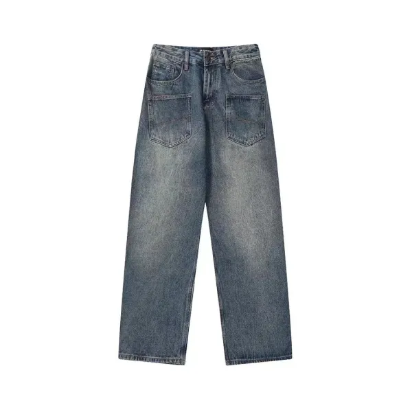 Balenciaga Distressed Logo Print Wide-Leg Jeans - 13