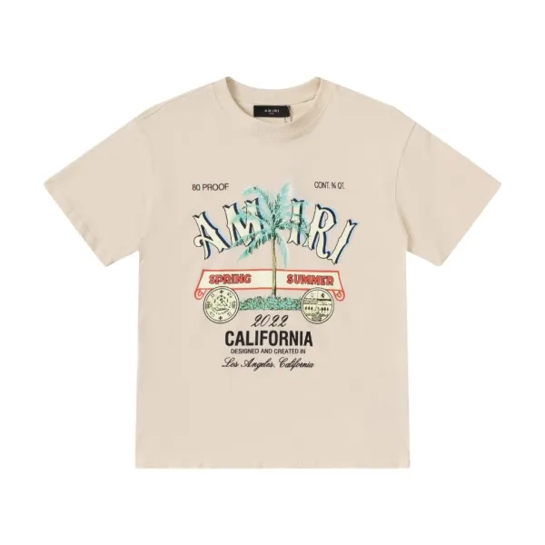 Amiri Camo Print Distressed Logo T-Shirt Army Green - 11