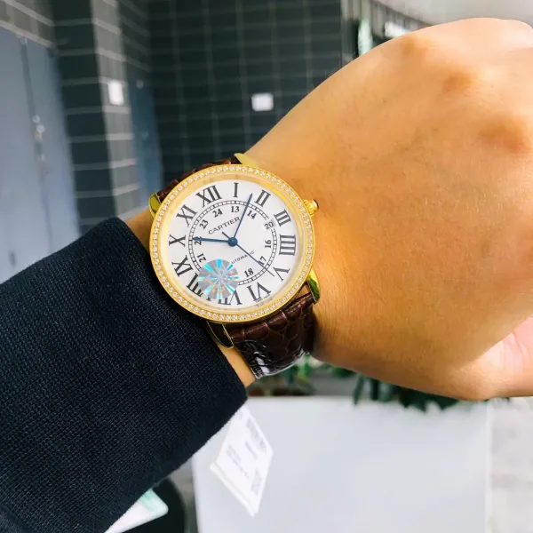 Cartier Ronde Solo de Cartier Rose Gold Automatic Watch with Brown Alligator Strap - 13