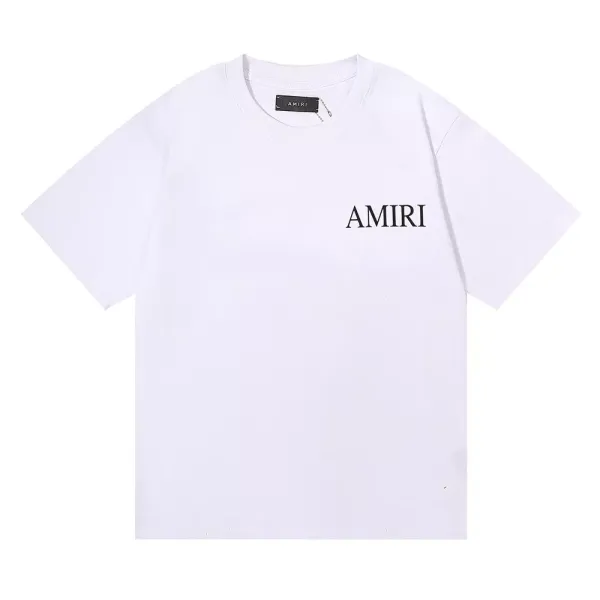 Amiri Camo Print Distressed Logo T-Shirt Army Green - 12