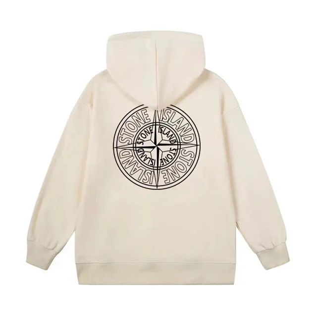 Stone Island Hoodies & Sweatshirts Hooded sweatshirt with compass back print product detail image 12