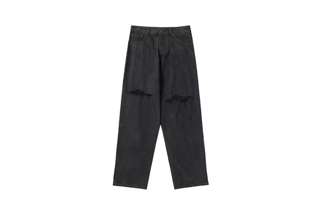 Balenciaga Trousers Logo-print wide-leg product detail image 10