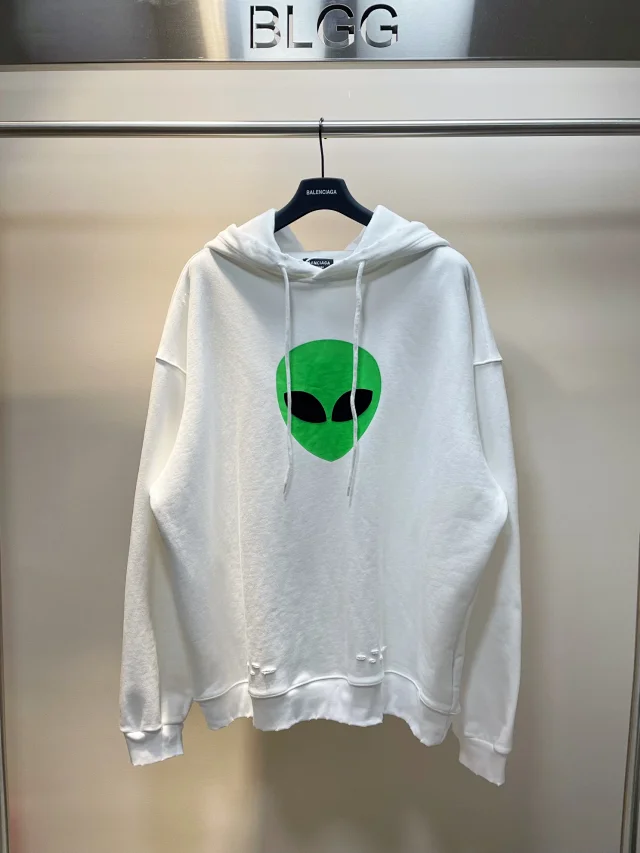 Balenciaga Jackets Hooded Color-Block Zip Windbreaker product detail image 14