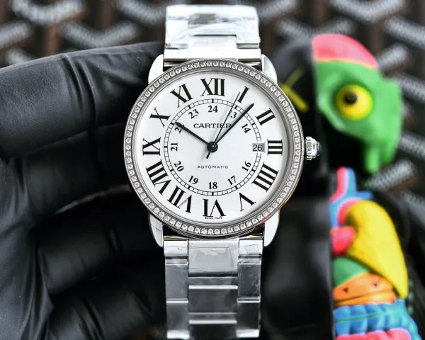 Cartier Ronde Solo de Cartier Blue Dial Automatic Mechanical Watch - 13