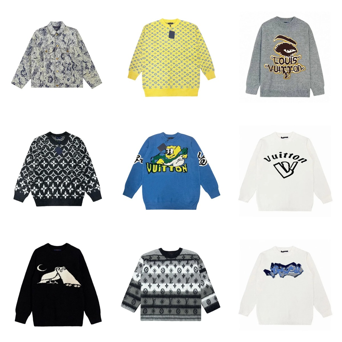 Louis Vuitton Patterned Crewneck Sweater