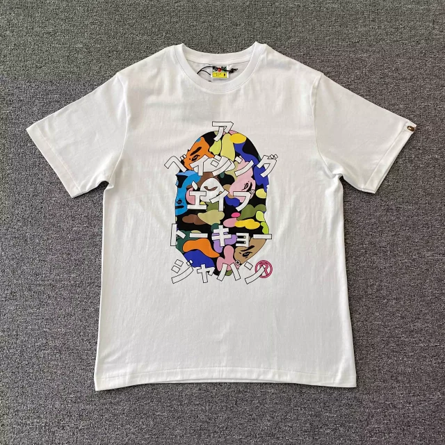 BAPE T-Shirts Short-Sleeve Ape Head Graphic T-Shirt product detail image 14