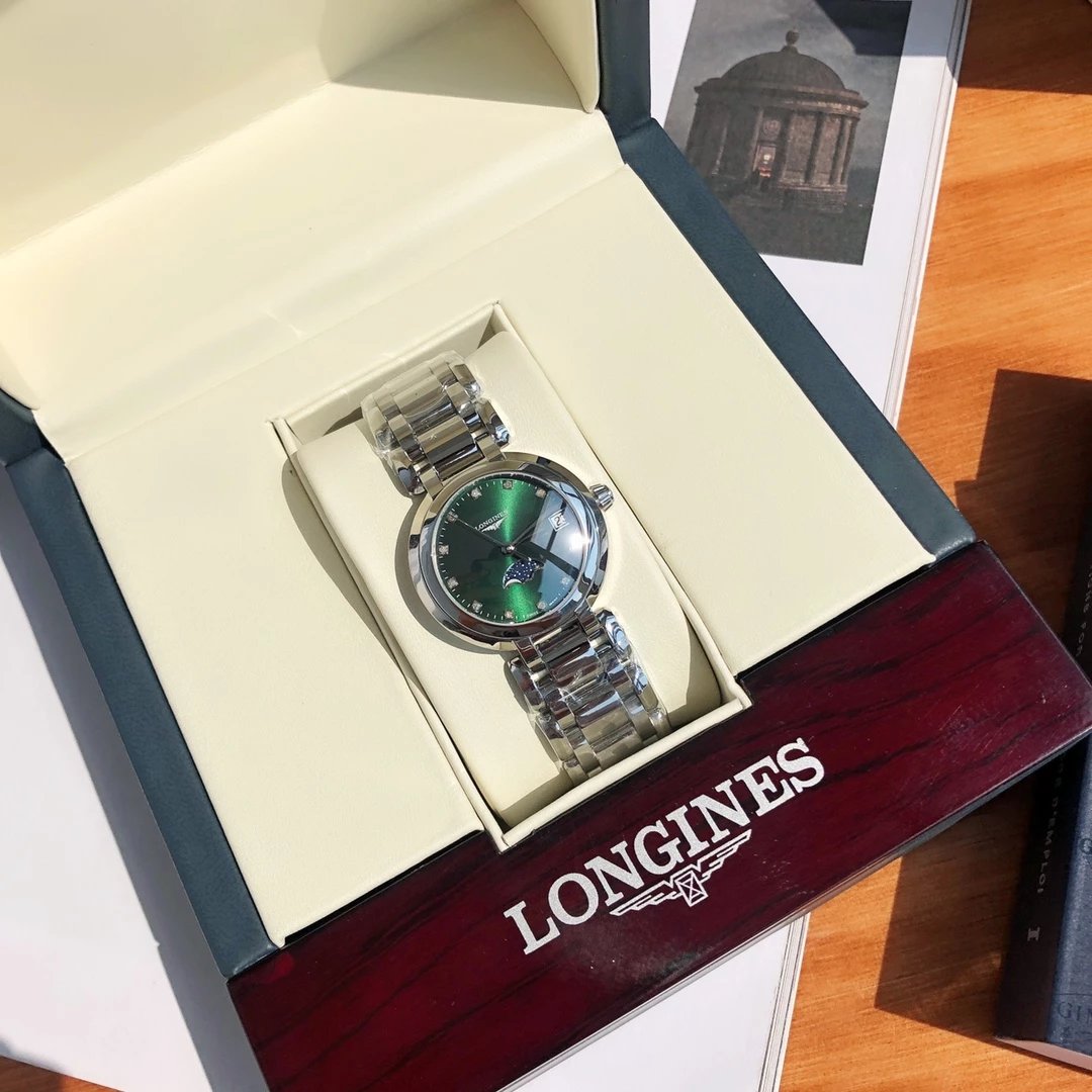 Longines La Grande Classique de Longines Diamond Bezel White Mother-of-Pearl Dial Stainless Steel Watch - 14