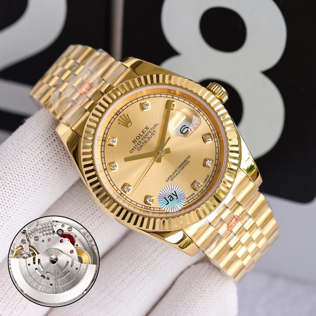 Rolex Datejust 41 Gray Dial with Green Roman Numerals Mechanical Watch - 11