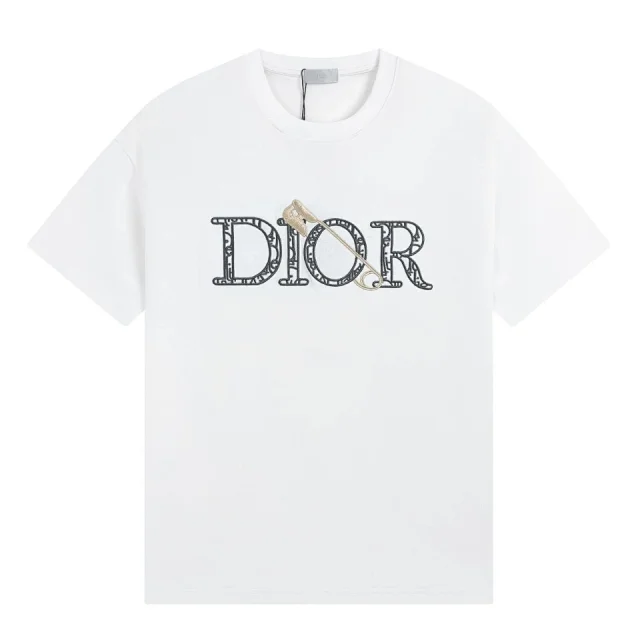 Dior T-Shirts Embroidered Logo Graphic product detail image 10