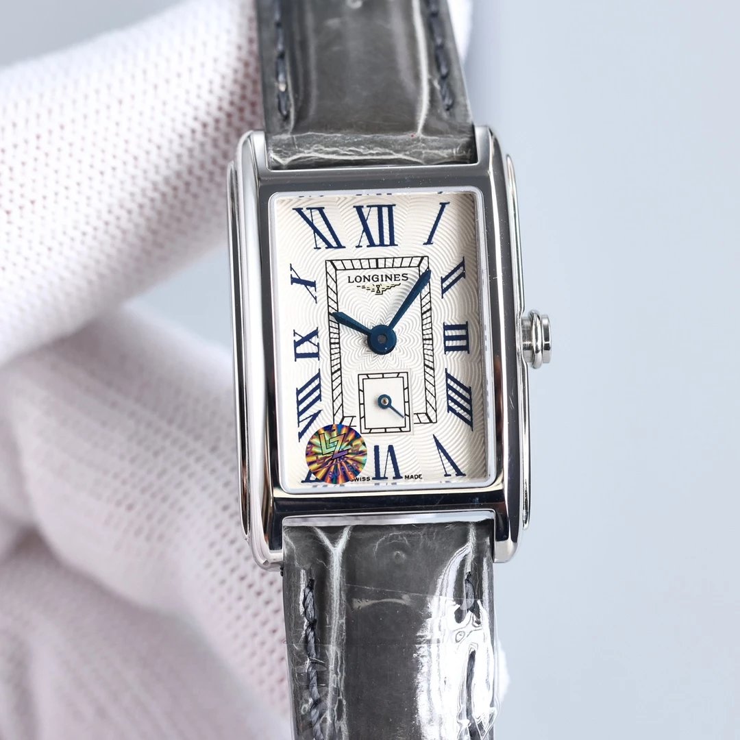 Longines La Grande Classique de Longines Silver Dial Gray Alligator Strap Mechanical Watch Watches - 15