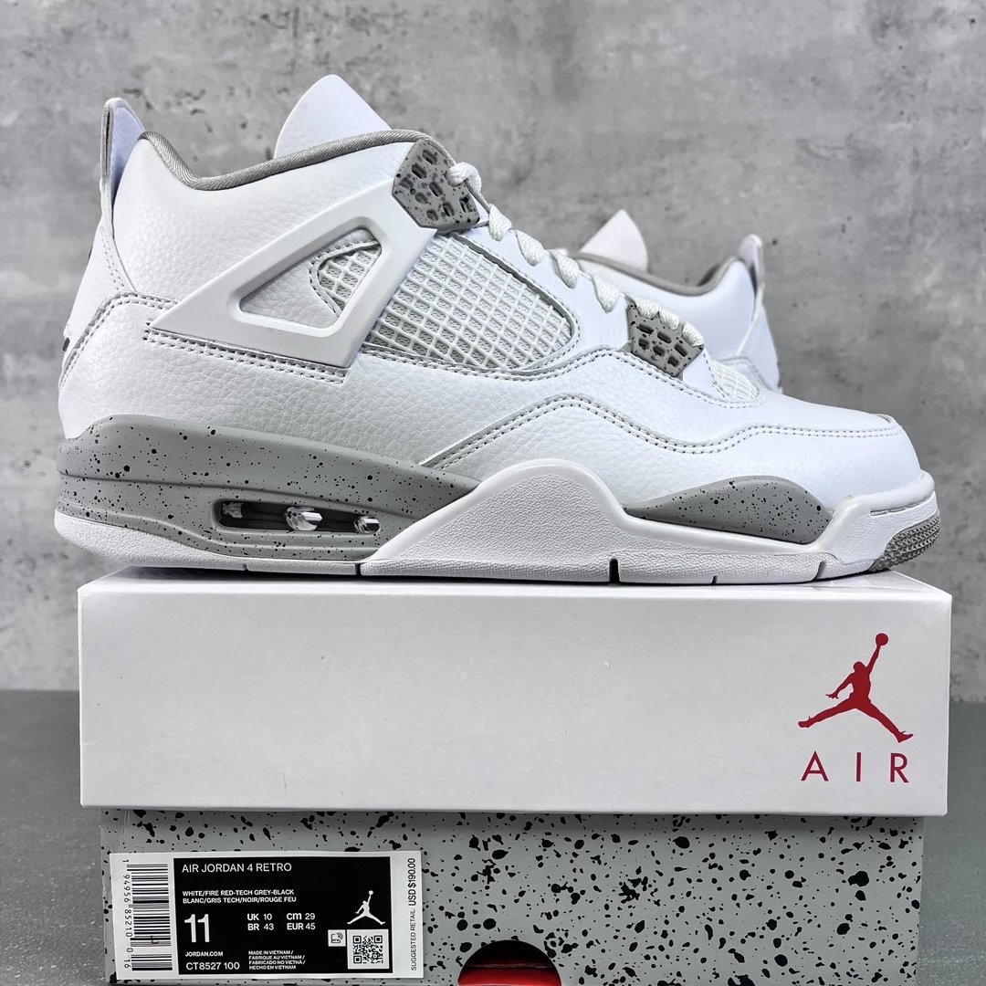 Jordan 4 Motorsport Shoes — White Oreo CT8527-100 colorway — USFans Spreadsheet photo