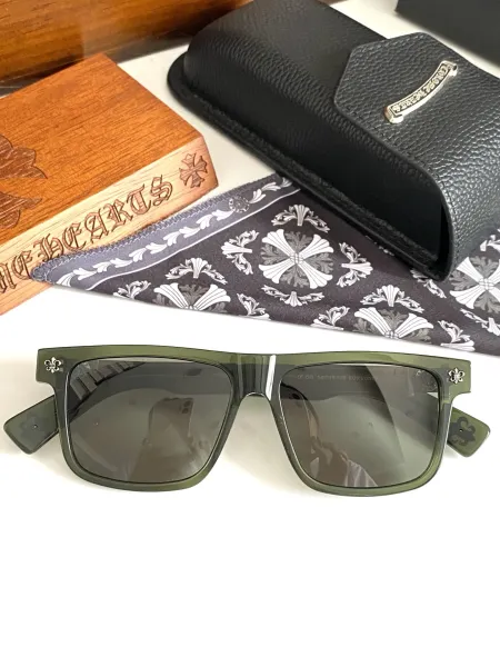 Chrome Hearts Box Lunch Sunglasses Olive Green Sunglasses - 1