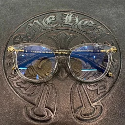 thumbnail for CH 光学眼镜透明黑金金边纯钛镜架BLUEBERRY MUFFIN  SIZE：49-19-143 Amy: +852 97075632 or Mina: +852 70959088,WA