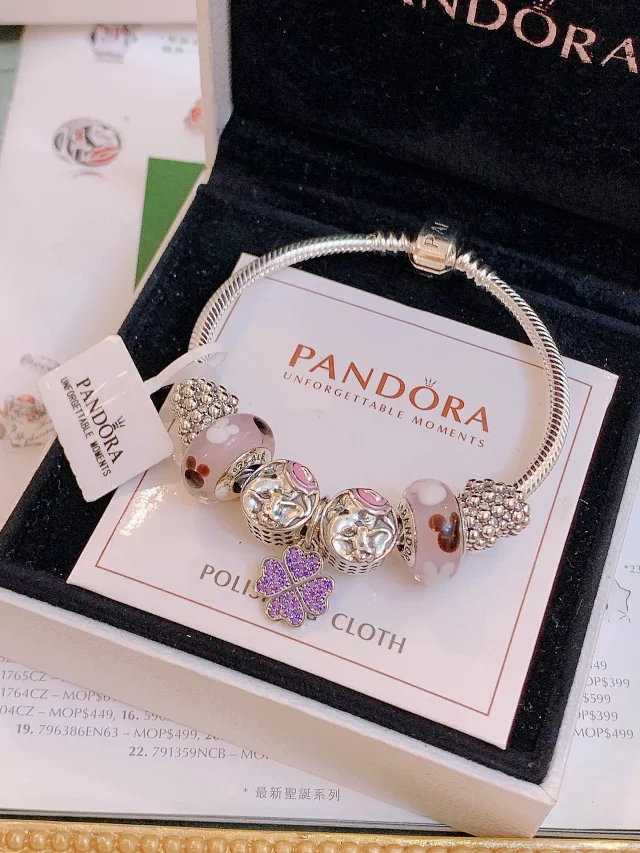 Pandora Jewelry Charm Bracelet with Decorative Beads product detail image 10