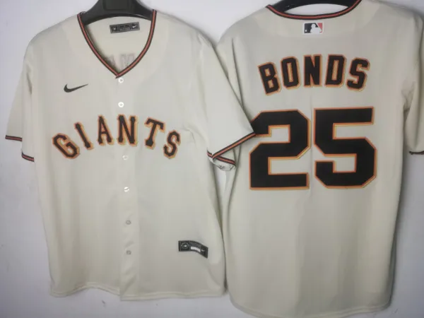 Nike MLB San Francisco Giants Barry Bonds Cream Away Jersey - 12