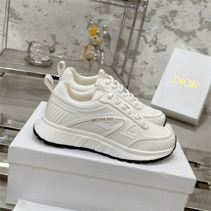 Christian Dior White Mesh Fashion Sneakers