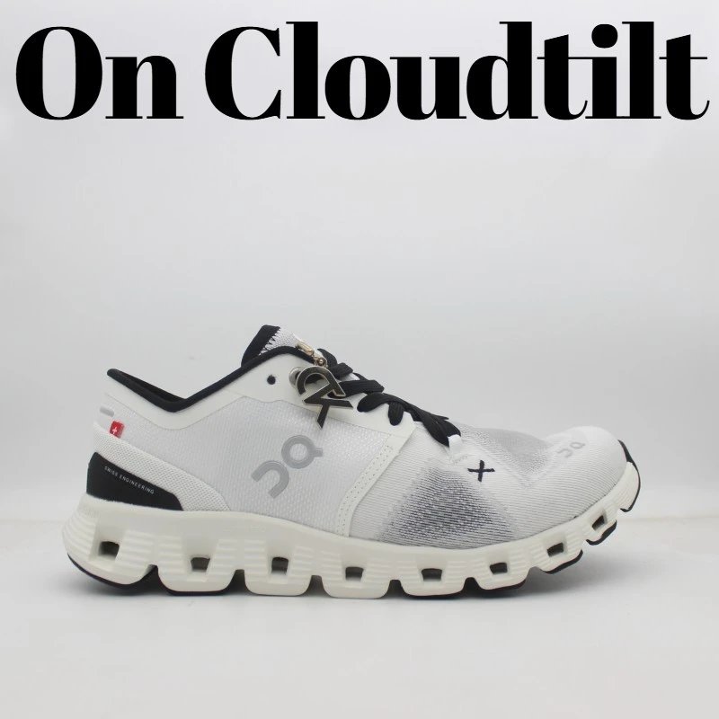 On Sneakers Mesh lace-up with segmented CloudTec-style sole — white