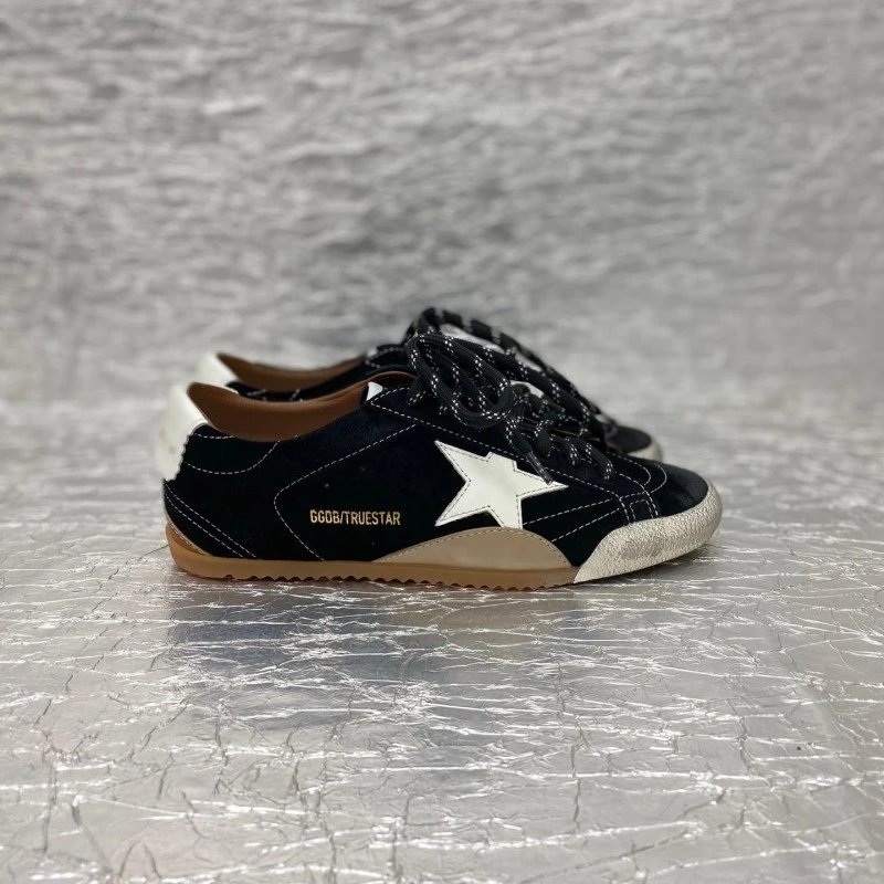 Golden Goose Deluxe Brand Superstar Black Suede with White Star Sneakers