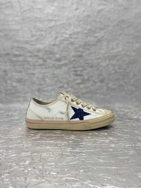 Golden Goose V-Star 2 White Distressed Sneakers - 2