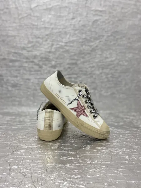 Golden Goose V-Star 2 White Distressed Sneakers - 51