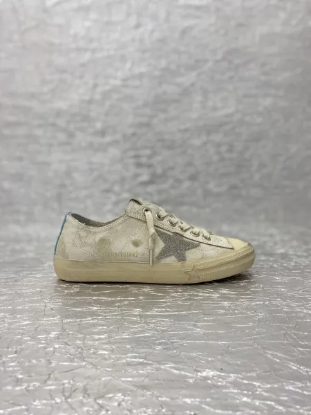 Golden Goose V-Star 2 White Distressed Sneakers - 20