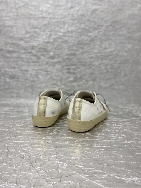 Golden Goose V-Star 2 White Distressed Sneakers - 55