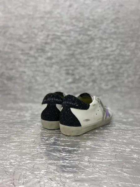 Golden Goose Superstar White Perforated Star Sneakers - 10