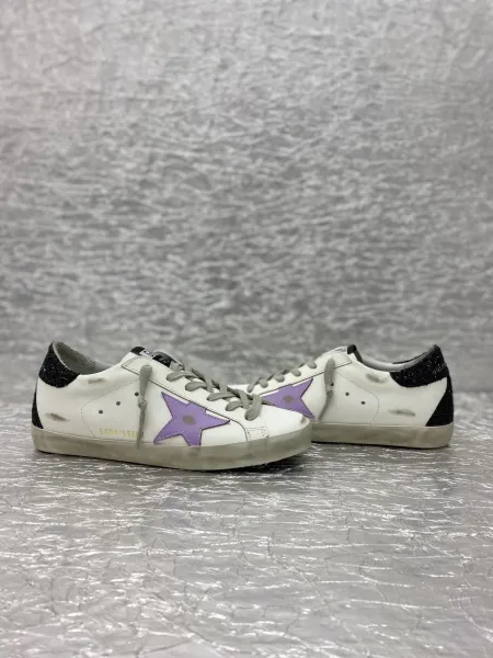 Golden Goose Superstar White Perforated Star Sneakers - 3