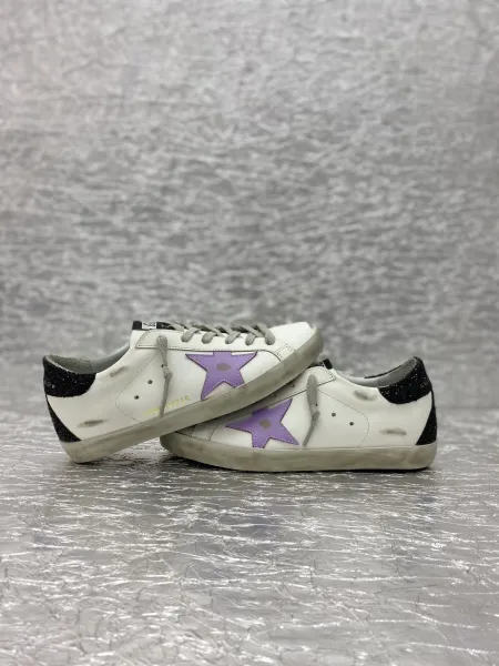 Golden Goose Superstar White Perforated Star Sneakers - 5