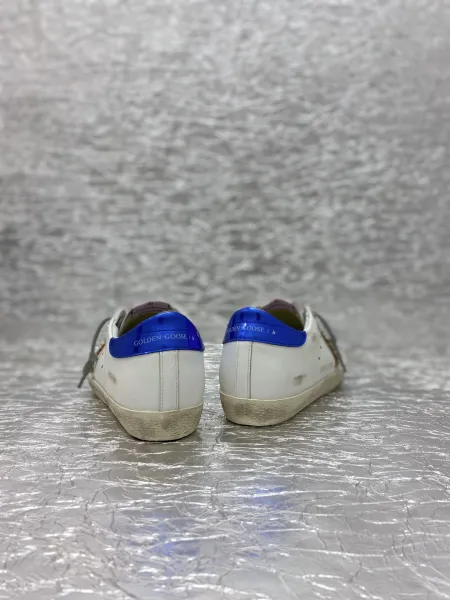 Golden Goose Superstar White Black Star Red Heel Sneakers - 10