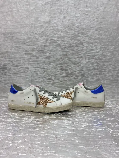 Golden Goose Superstar White Black Star Red Heel Sneakers - 3