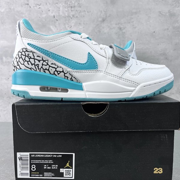 Air Jordan Legacy 312 Low White / Washed Teal / Wolf Grey Sneakers Basketball Shoes 篮球鞋 product listing in Litbuy spreadsheet finds