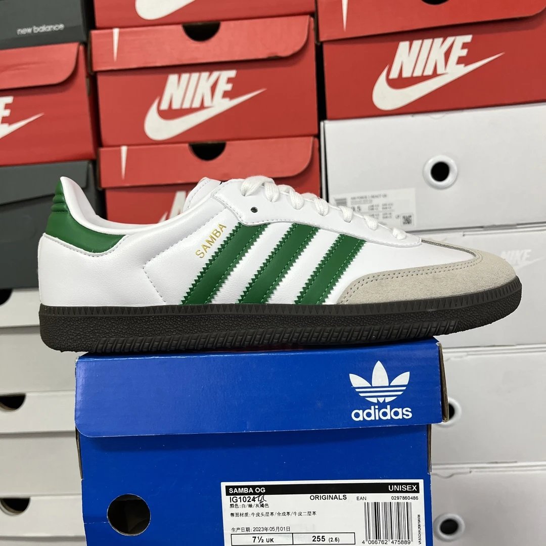 Adidas Originals Samba OG White / Green Sneakers