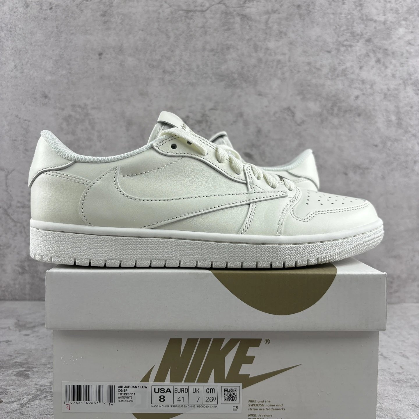 Jordan 1 Barc Golf — Pure White Barb TD1228-111 colorway — USFans Spreadsheet photo