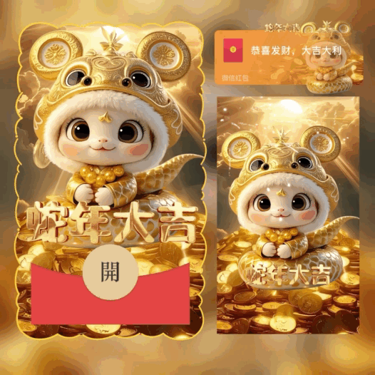 【红包封面】😍蛇年大吉/bb