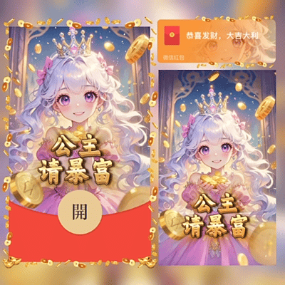 【红包封面】公主请暴富/zw