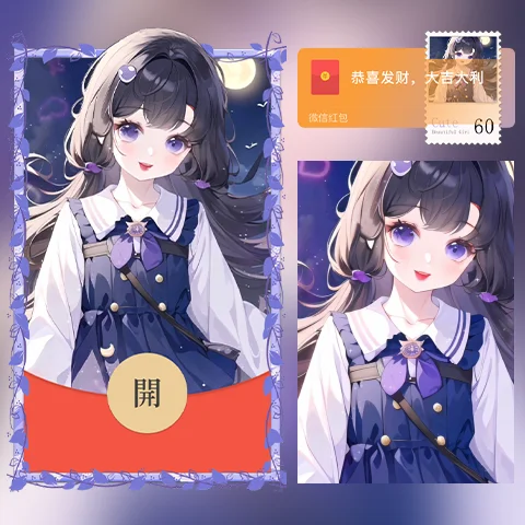 【卡密兑换】微信红包封面『月落星沉』官方卡密丨端内兑换丨24小时自助提卡！