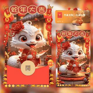 【卡密兑换】微信红包封面『蛇年大吉』官方卡密丨端内兑换丨24小时自助提卡！