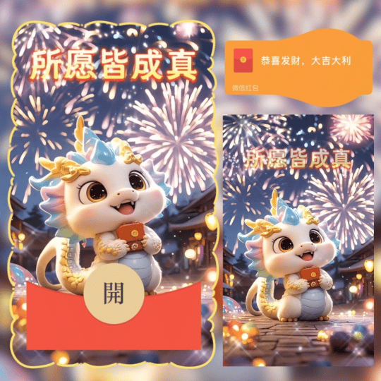 【卡密兑换】微信红包封面『所愿皆成真/nn』官方卡密丨端内兑换丨24小时自助提卡！