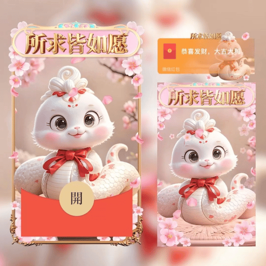 【卡密兑换】微信红包封面『所求皆如愿』官方卡密丨端内兑换丨24小时自助提卡！