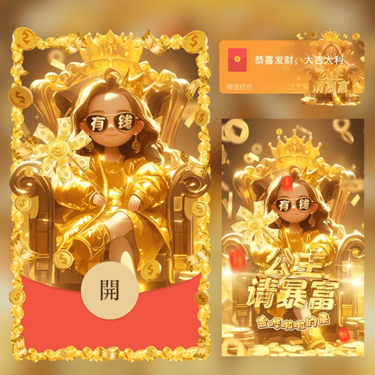 【红包封面】公主请暴富