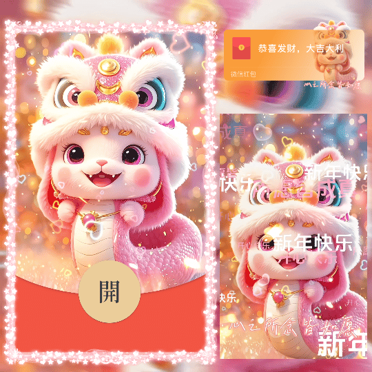 【卡密兑换】微信红包封面『心之所念皆如愿 蛇年新年快乐/N』官方卡密丨端内兑换丨24小时自助提卡！