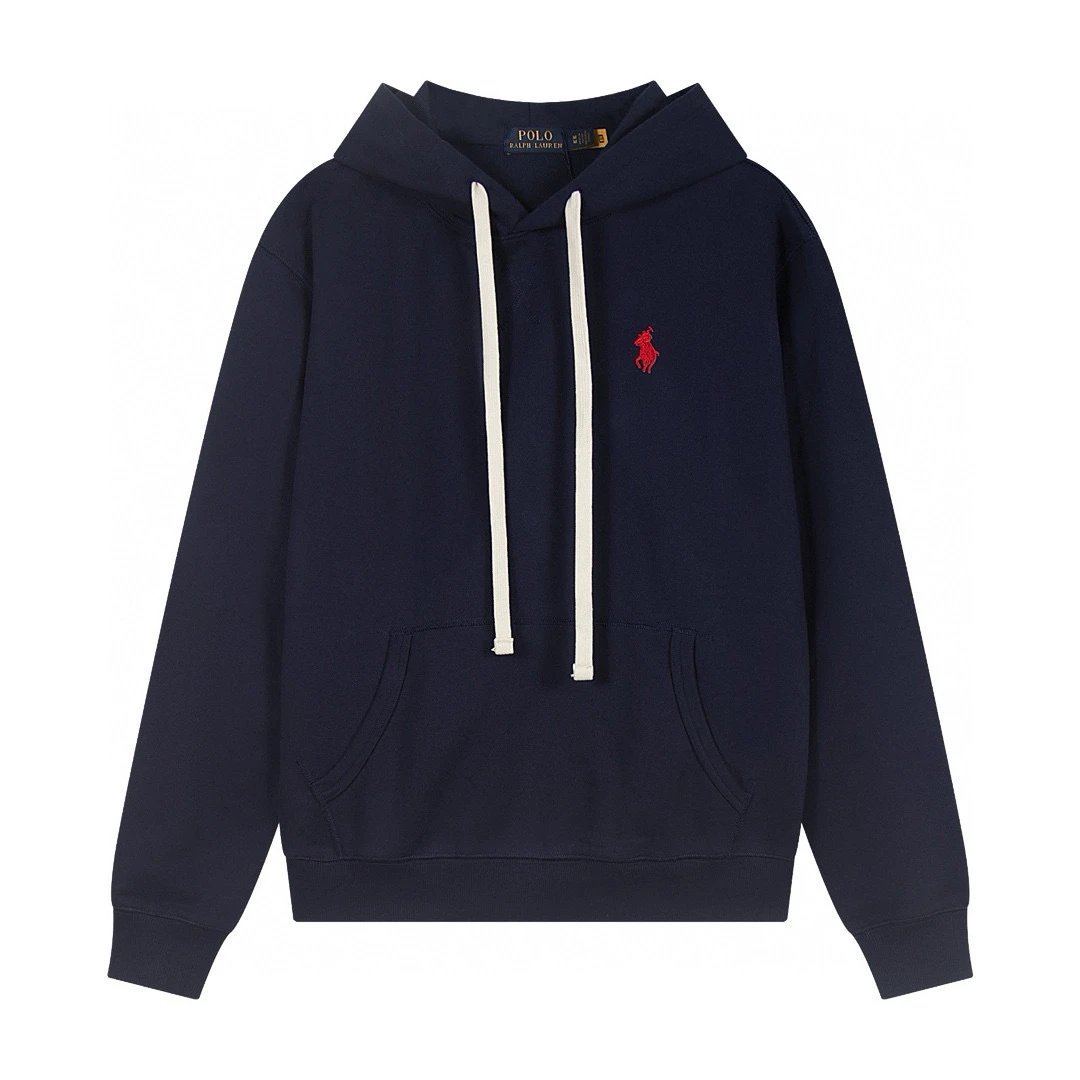 Polo Ralph Lauren Hoodie Red Pony Logo Navy