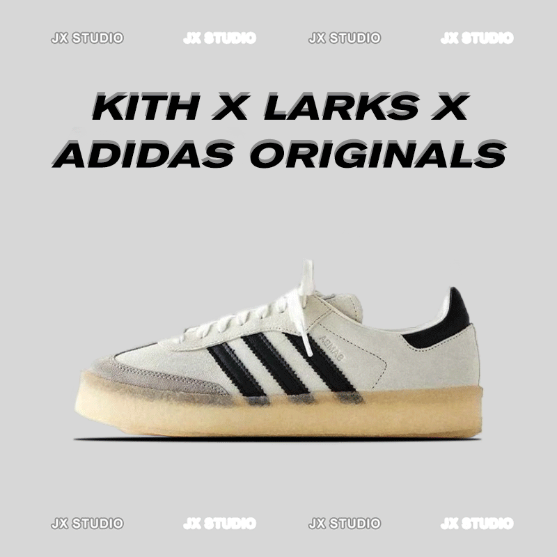 [Premium Choice] KITH x Clarks x adidas Originals Celebrity Style New Arrival Casual Fashion Versatile Comfortable Breathable Minimalist Unisex Couple Shoes Sneakers Skate Shoes Grey Black IE4033 White Grey IE4032