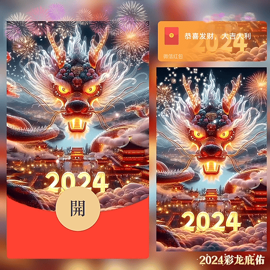 【红包封面】😘2024彩龙庇佑/新版动态/BZ