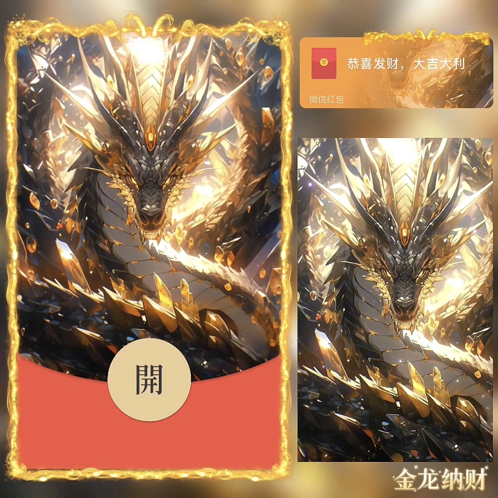 【红包封面】😘😘金龙纳财/BZ