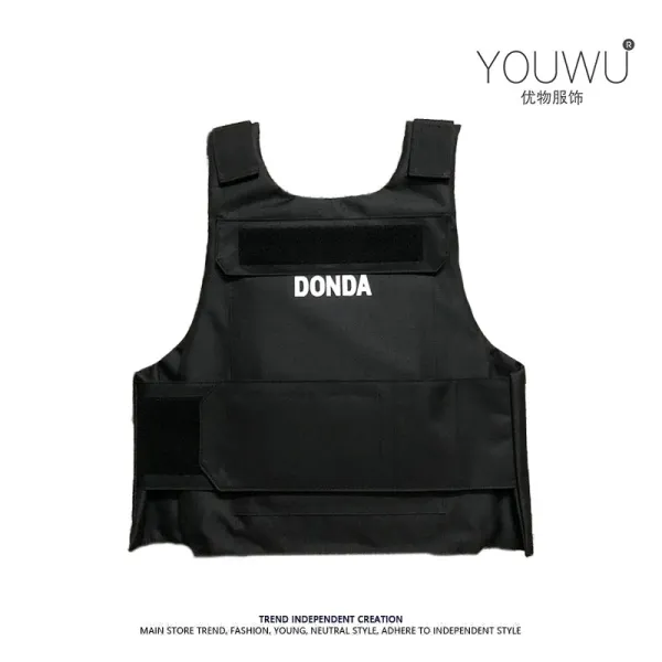 Design YOUWU Donda Tactical Vest Black Outerwear.vest - 1