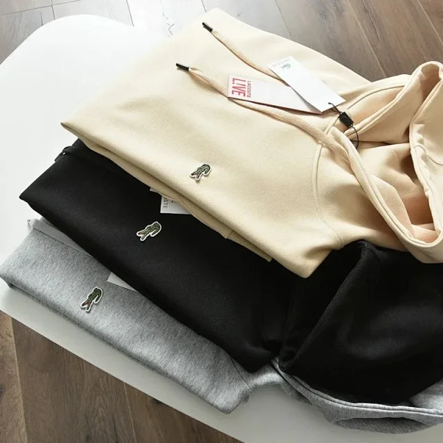 Lacoste Hoodies & Sweatshirts Crocodile Logo Pullover Hoodie product detail image 11